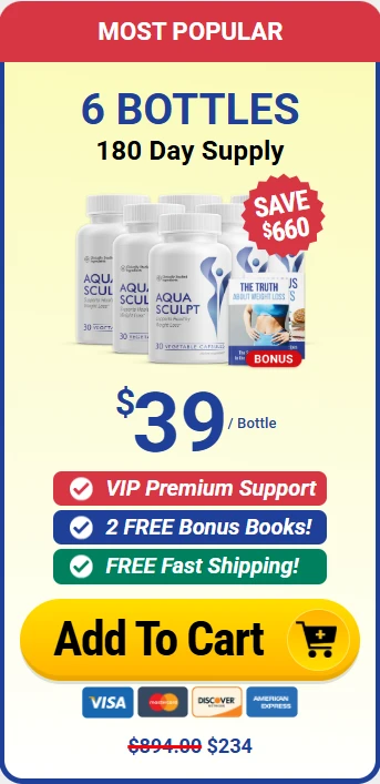 Best Value Package – AquaSculpt Supplement 6 Bottles